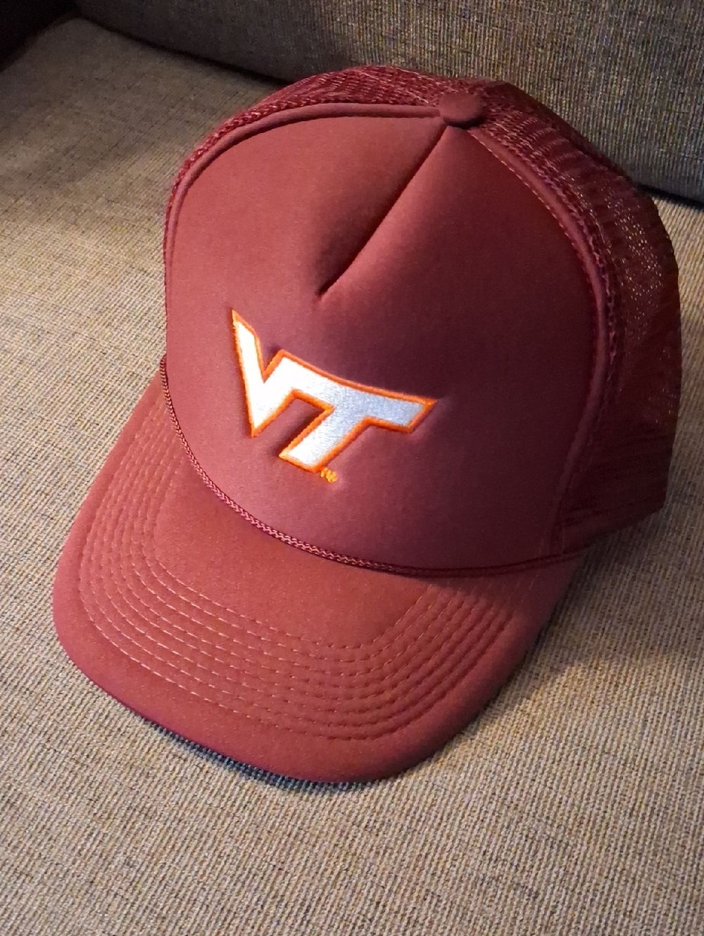 Virginia Tech Hokies Snapback Mesh Trucker Hat Team Color Baseball Hat OSFA